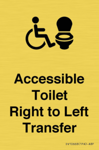 Accessible Toilet with Right to Left Transfer